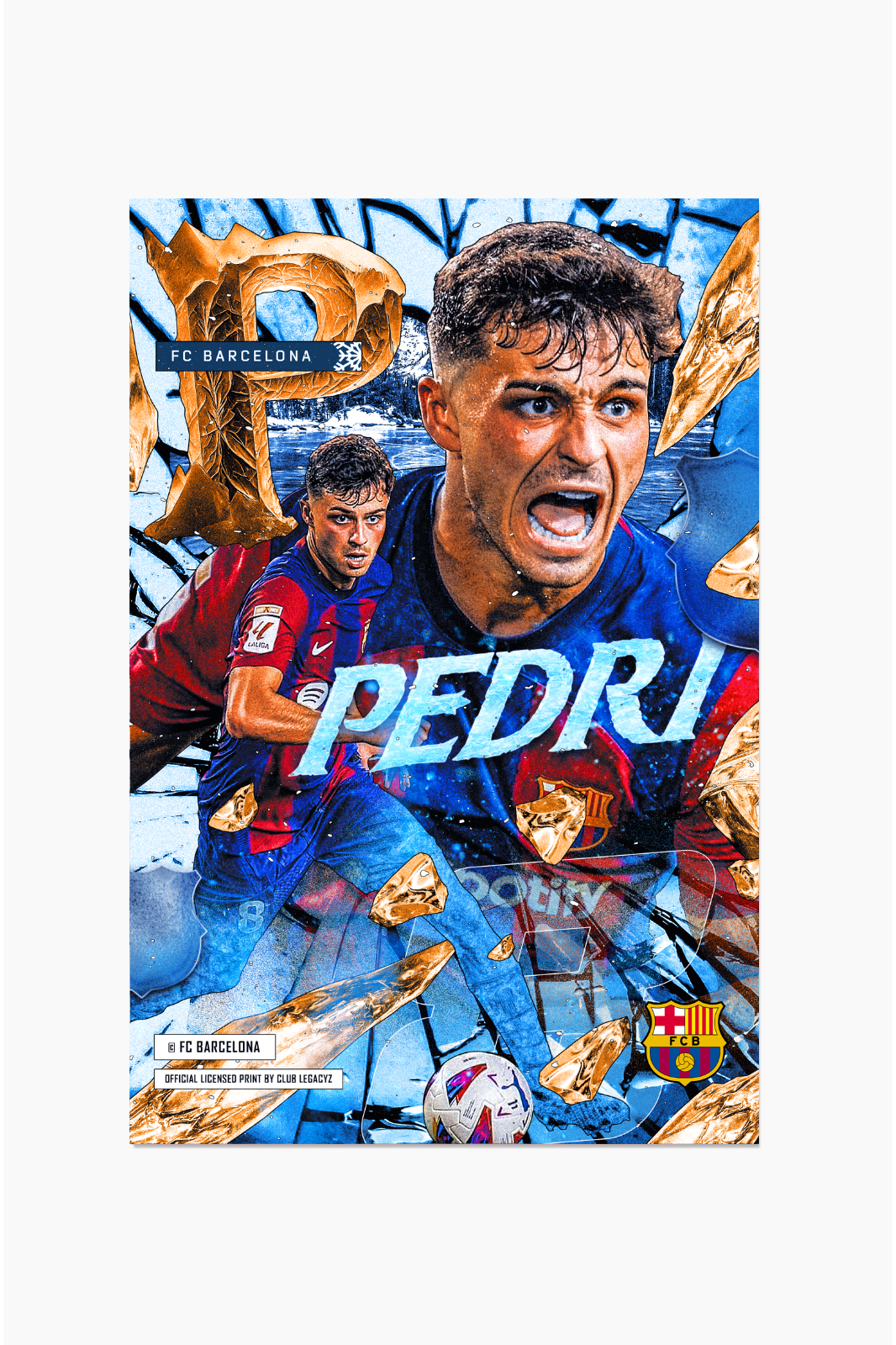 FC Barcelona - Poster Frozen Pedri 100 exemplaires