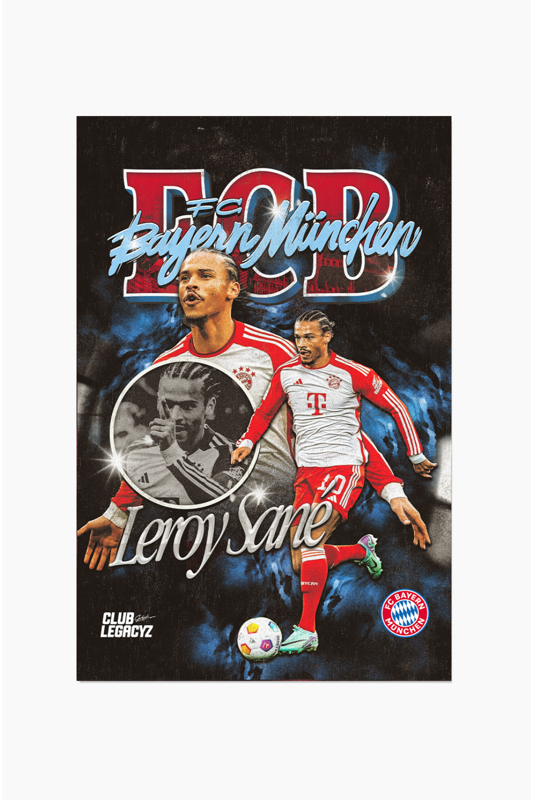 FC Bayern Munich - Poster Bootleg Leroy Sané 100 exemplaires