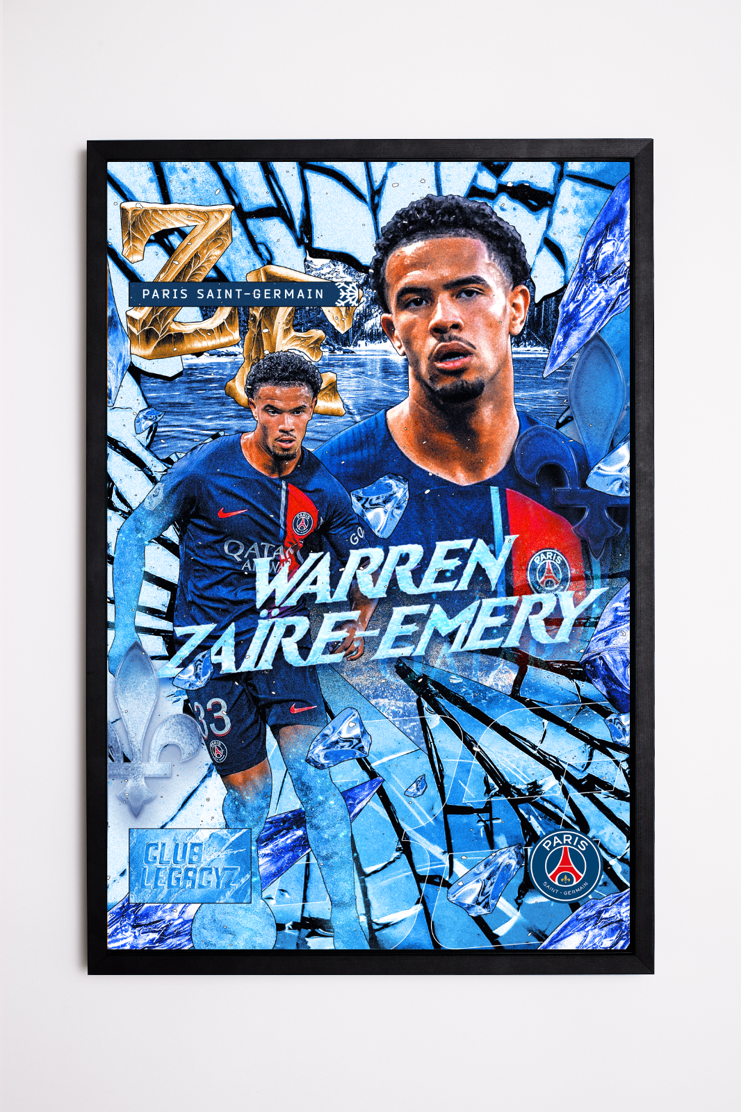 Paris Saint-Germain - Poster Frozen Warren Zaïre-Emery 100 exemplaires