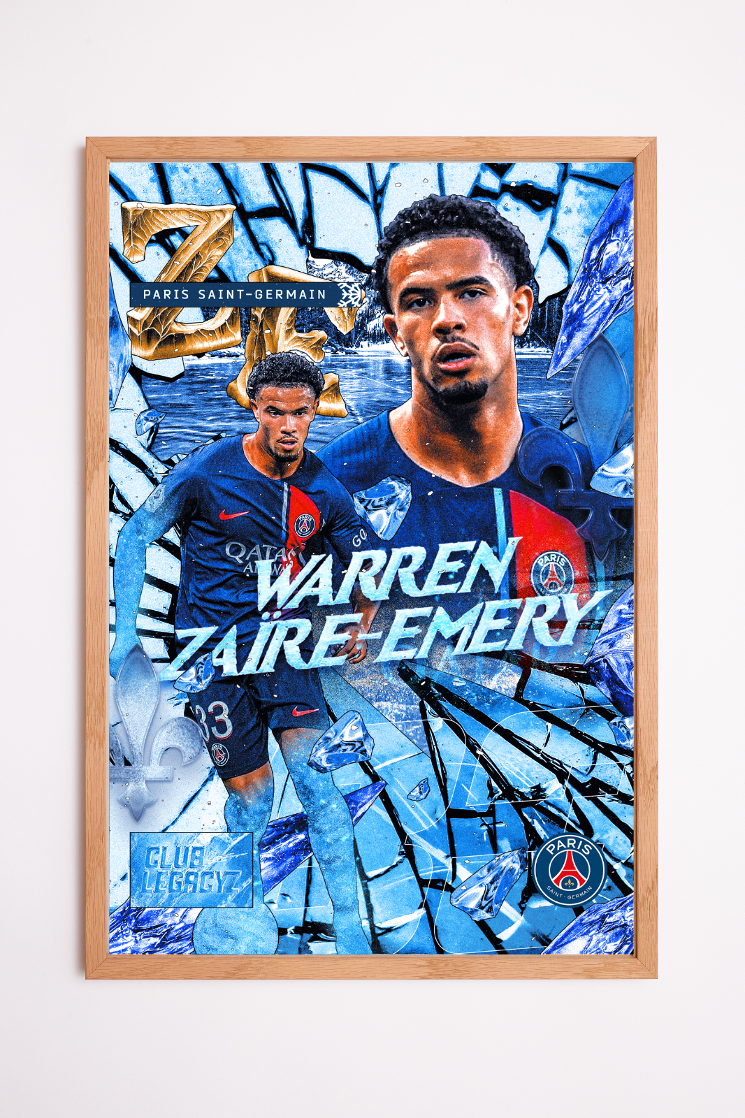 Paris Saint-Germain - Poster Frozen Warren Zaïre-Emery 100 exemplaires