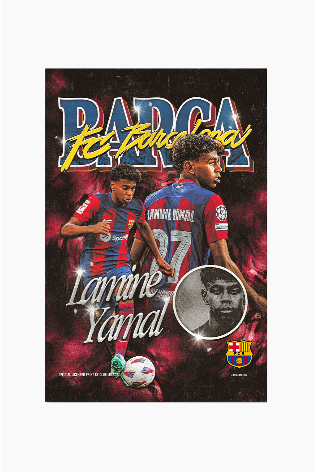 FC Barcelona - Póster Retro Lamine Yamal 100 ejemplares