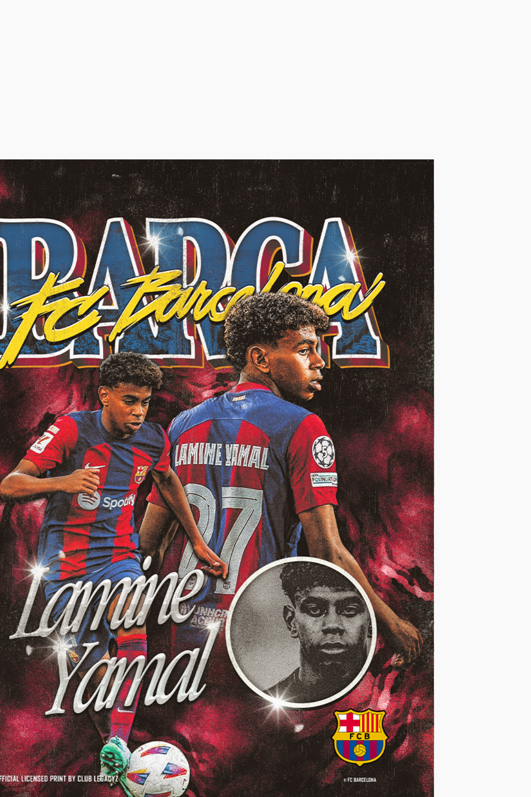 FC Barcelone - Poster Bootleg Lamine Yamal 100 exemplaires