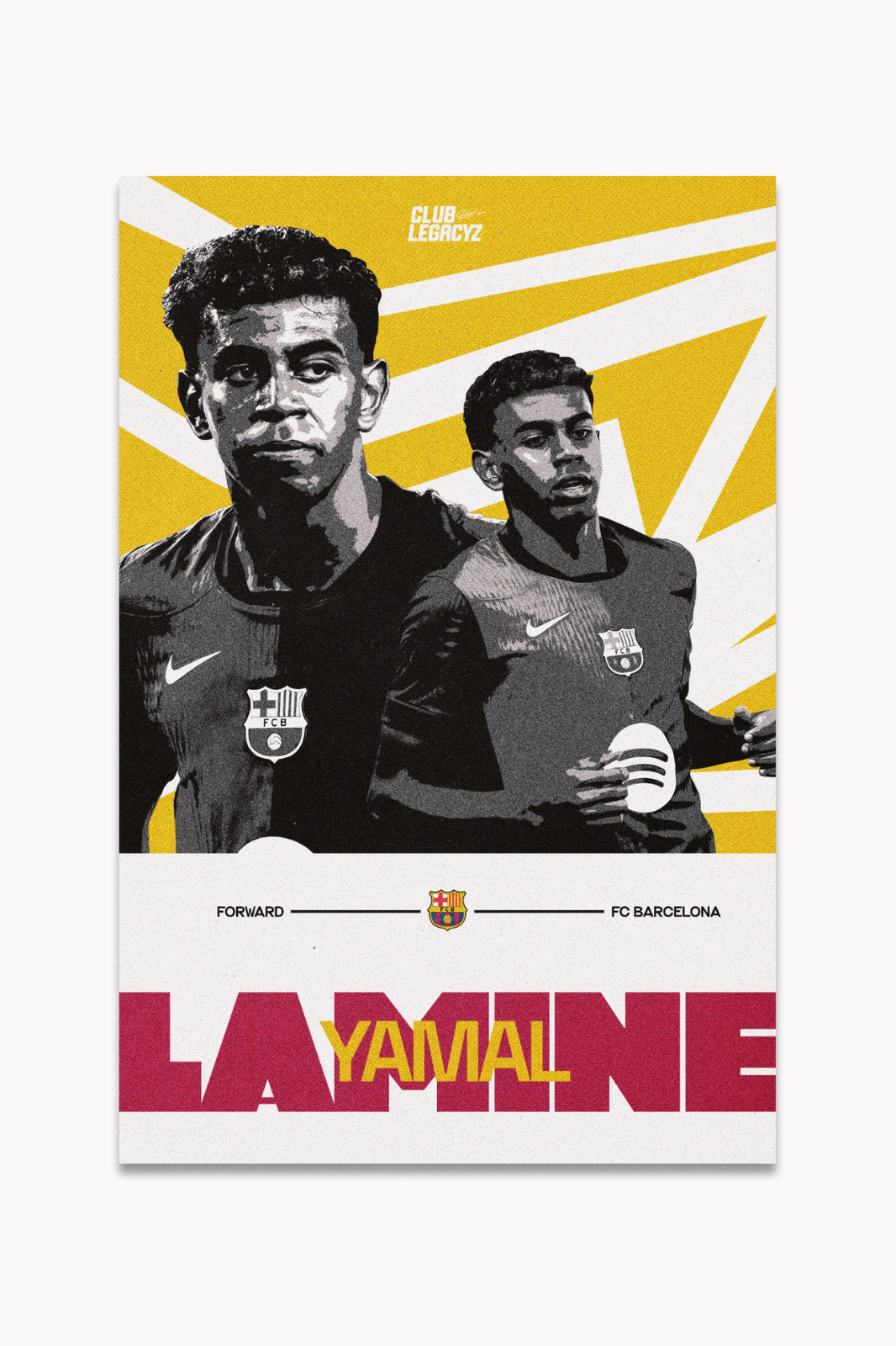 FC Barcelona - Lamine Yamal Metal Poster limited to 100