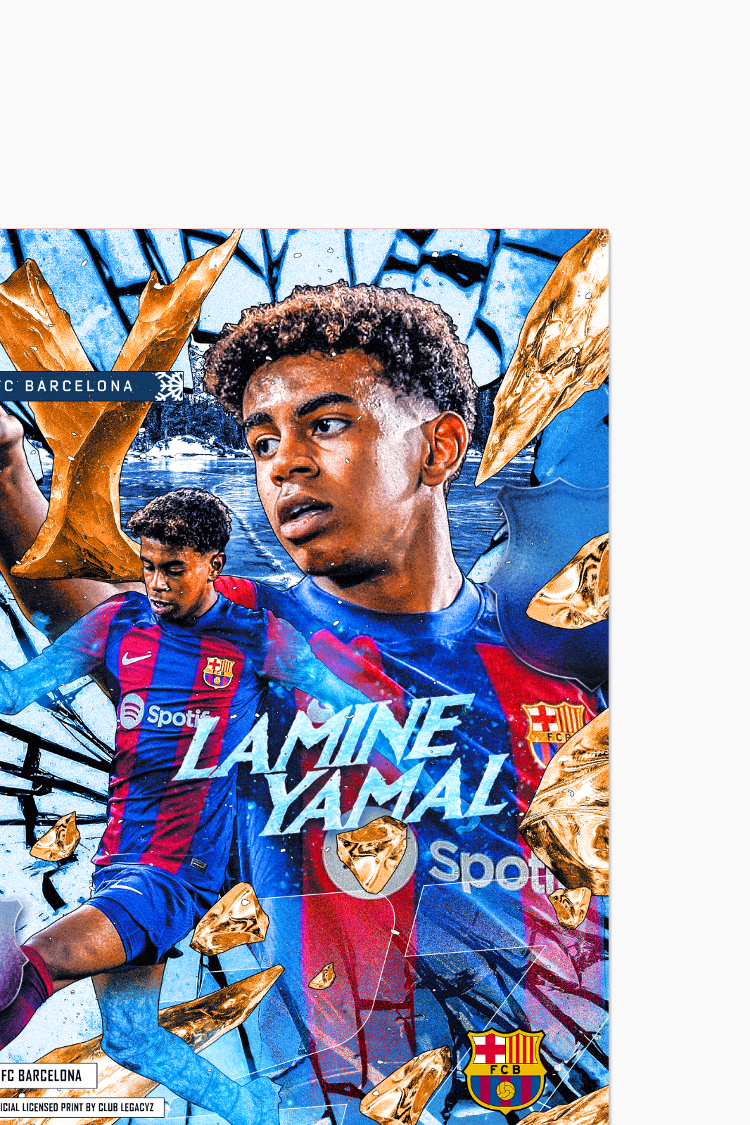 FC Barcelona - Poster Frozen Lamine Yamal 100 exemplaires